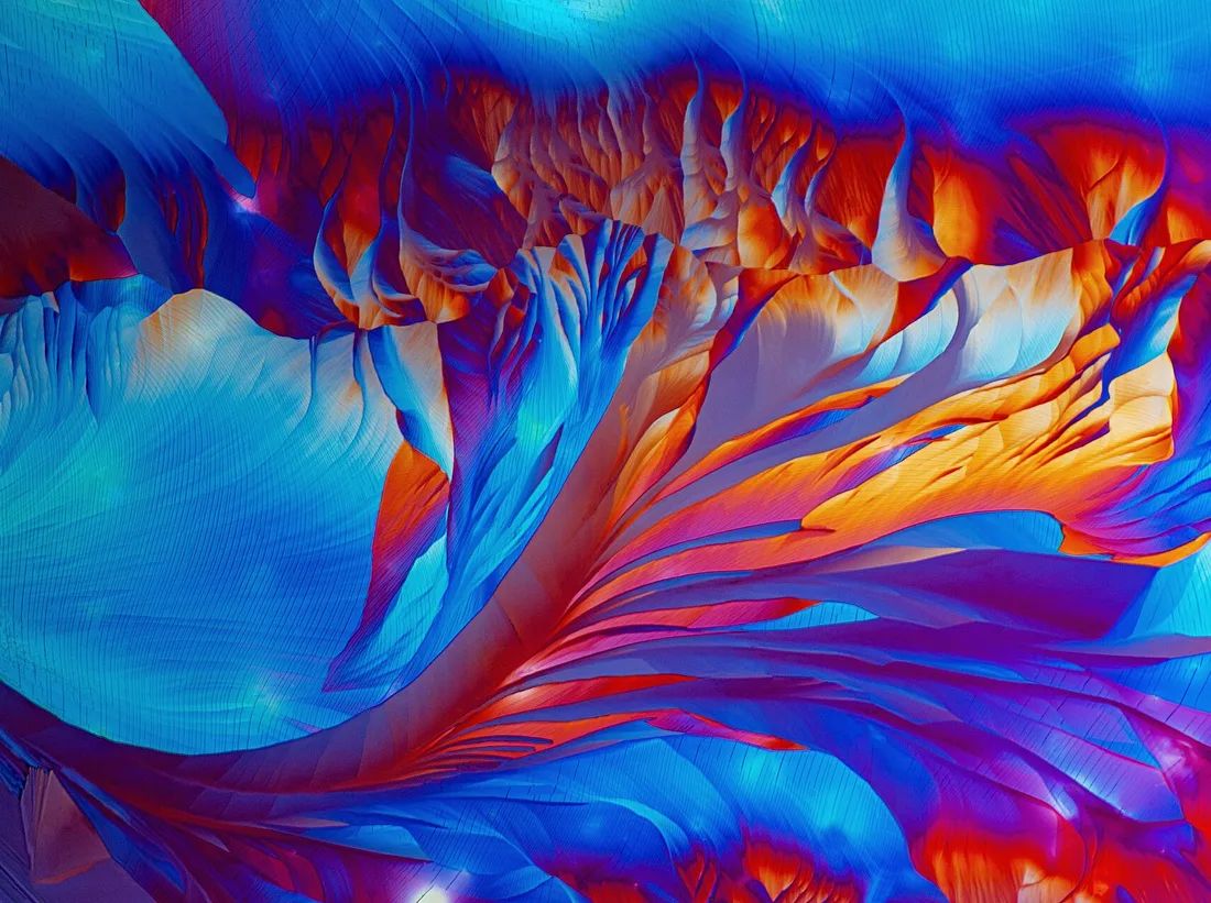 Cristales de beta-alanina bajo luz polarizada